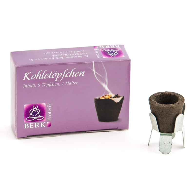 Kohletöpfchen, 6 Stück