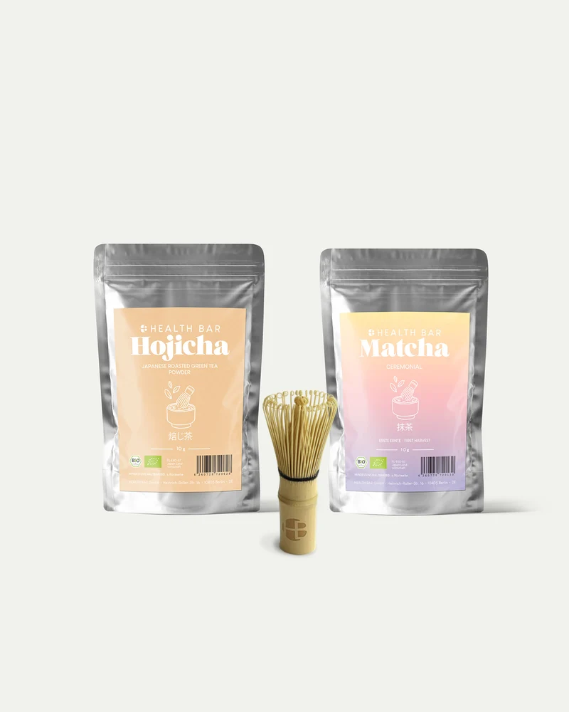 Bio Matcha & Hojicha Pulver Probierset – Tee Set zum Kennenlernen