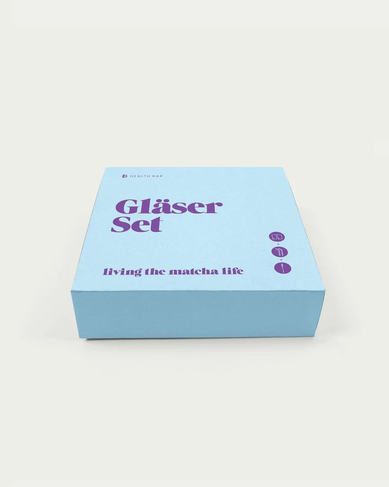 Matcha Gläser Set mit Glas Strohhalmen – "Got Matcha?" Aufdruck