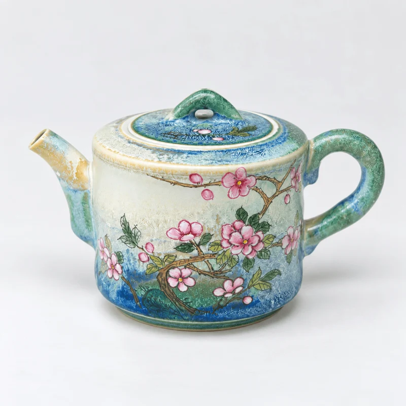 Frühlingsfrostblüte – Handgefertigte Jingdezhen-Teekanne 150 ml