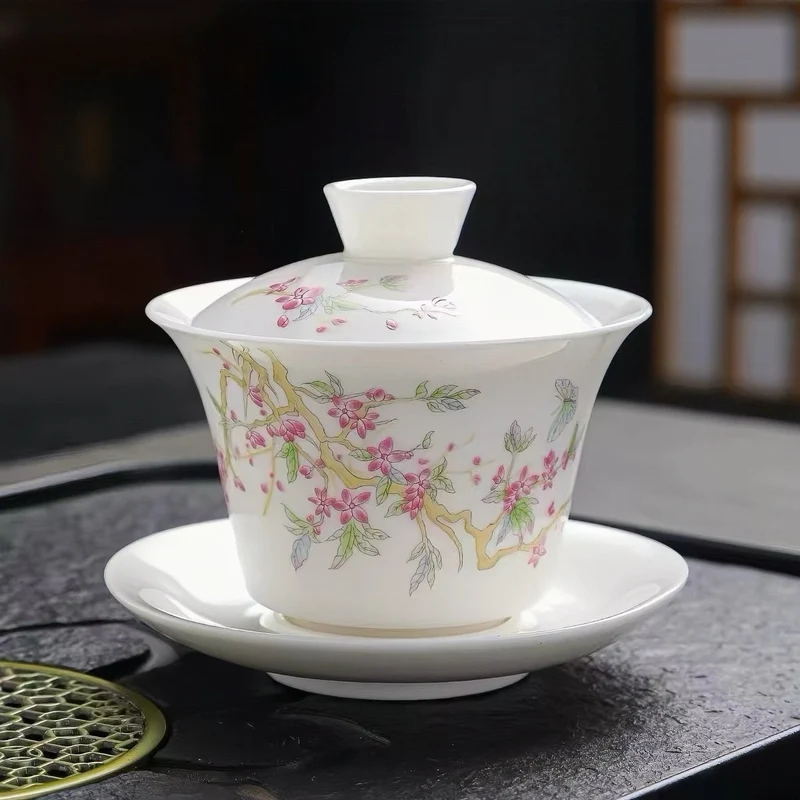 Schmetterlingsgarten - Premium-Porzellan, täglich Gaiwan