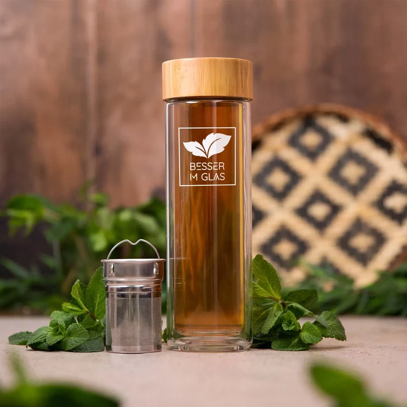 Glas Teeflasche (450ml)