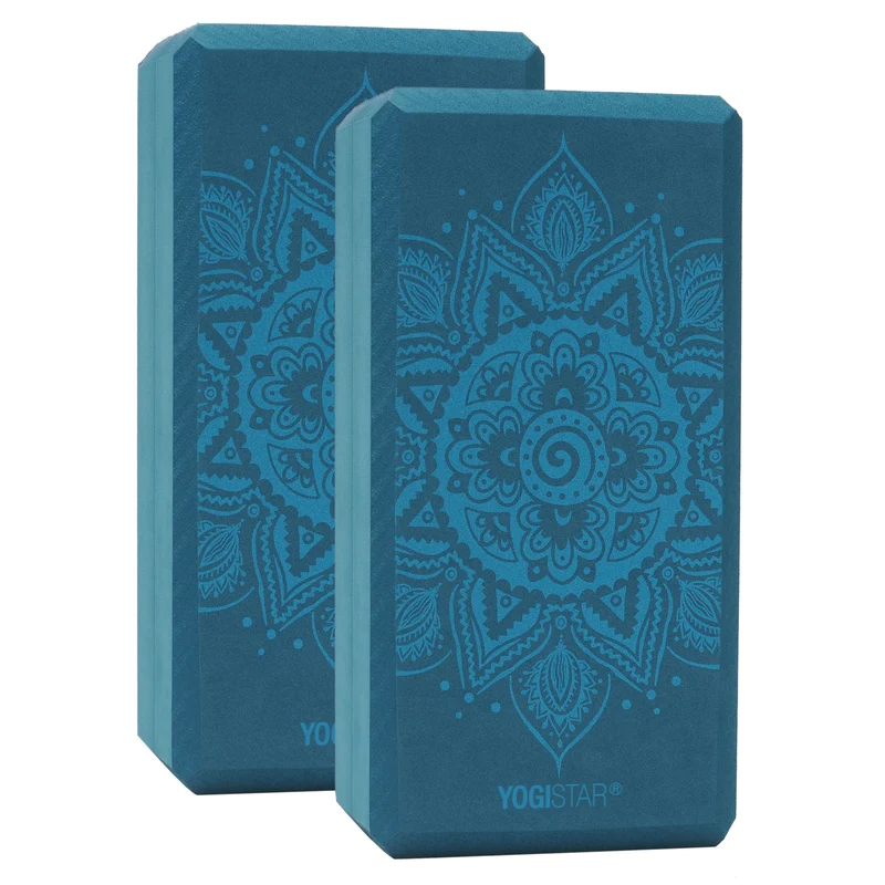 Yogablock yogiblock® basic - art collection - spiral mandala - petrol - 2er-Set