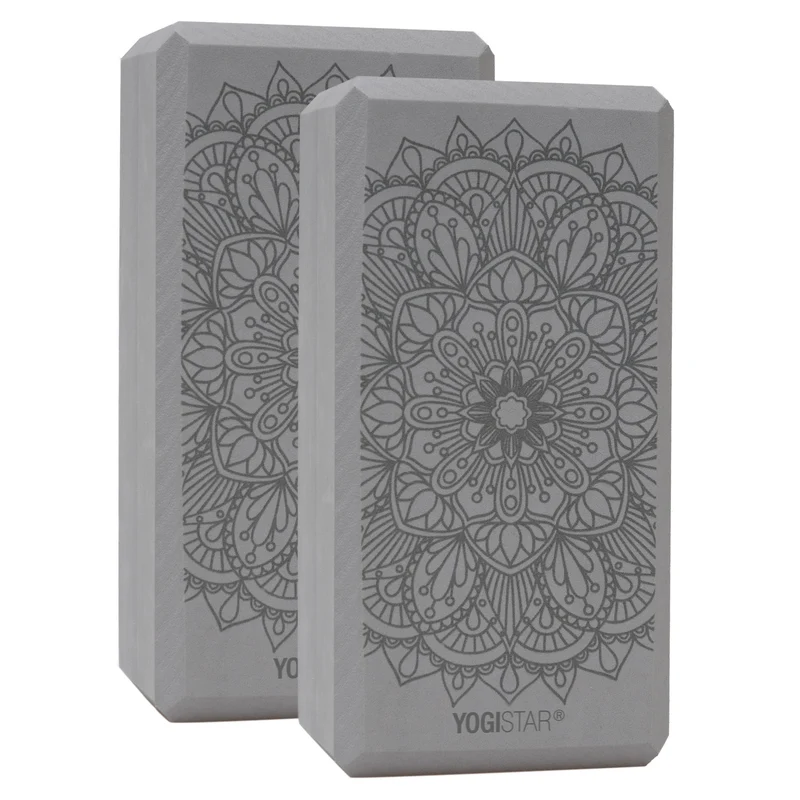 Yogablock yogiblock® basic - art collection - lotus mandala - graphit - 2er-Set