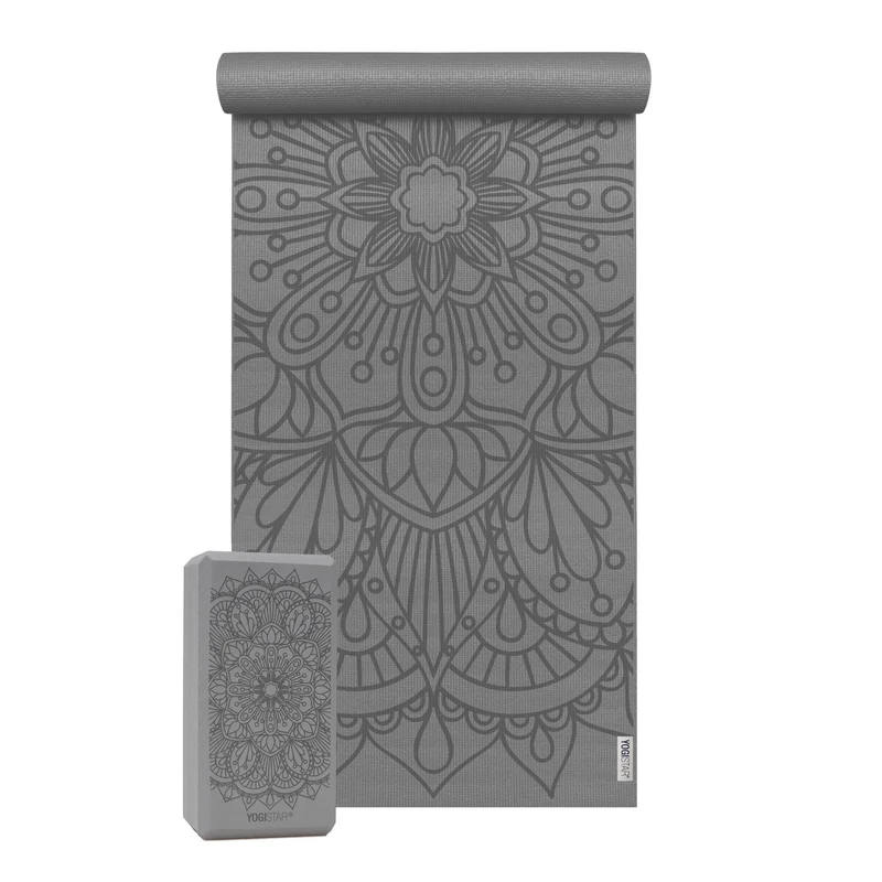 Yoga-Set Starter Edition - lotus mandala (Yogamatte + 1 Yogablock)