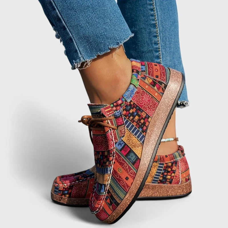 Baskets colorées femme confortables