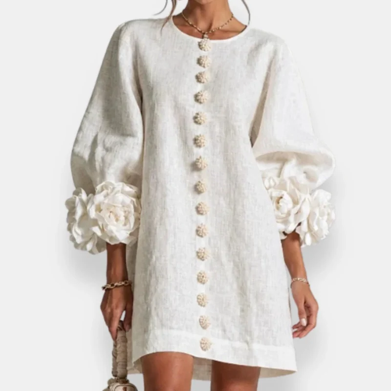 Robe Fleurie Texturée Femme