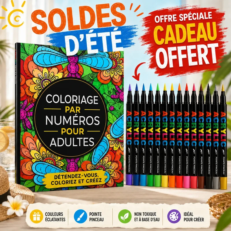 Livre de coloriage par numéros pour adultes