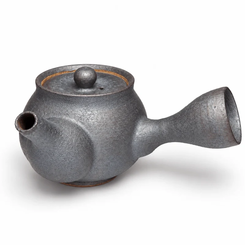 Iron Moon Kyusu – Große japanische handgefertigte Shigaraki-Yaki-Teekanne