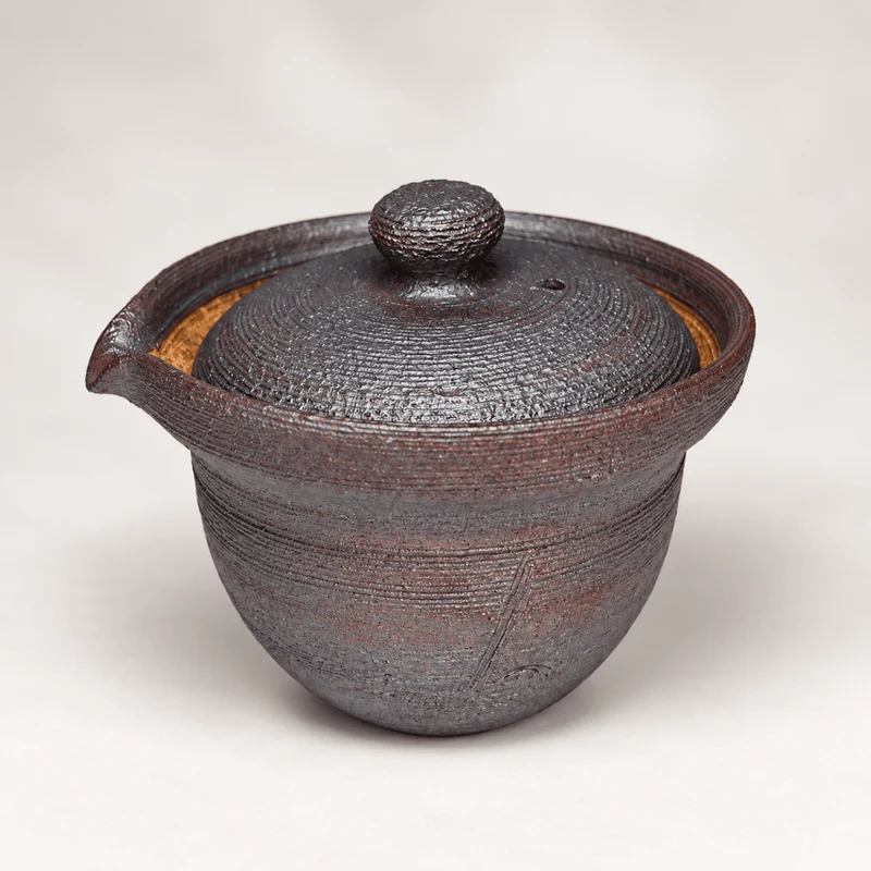 Erde & Seladon – japanisches handgemachtes Shigaraki-Yaki Hohin Shiboridashi