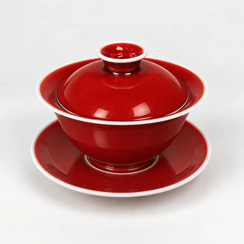 Langhong Gaiwan – Legendäres Kupferrot aus Jingdezhen