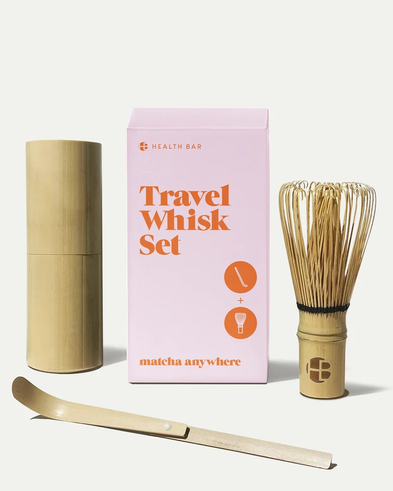 Matcha Mini Besen & Löffel Reiseset aus Bambus