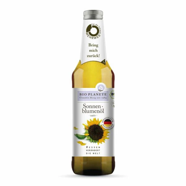 Bio Sonnenblumenöl nativ von Bio Planéte, vegan, 500ml