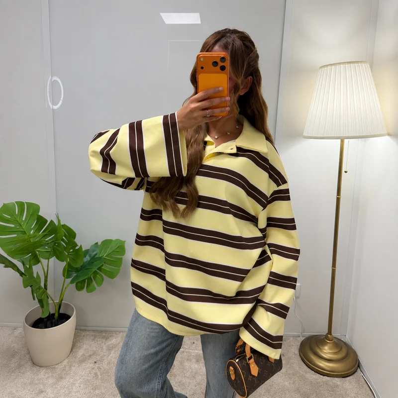 Pull Rayé Oversize Femme