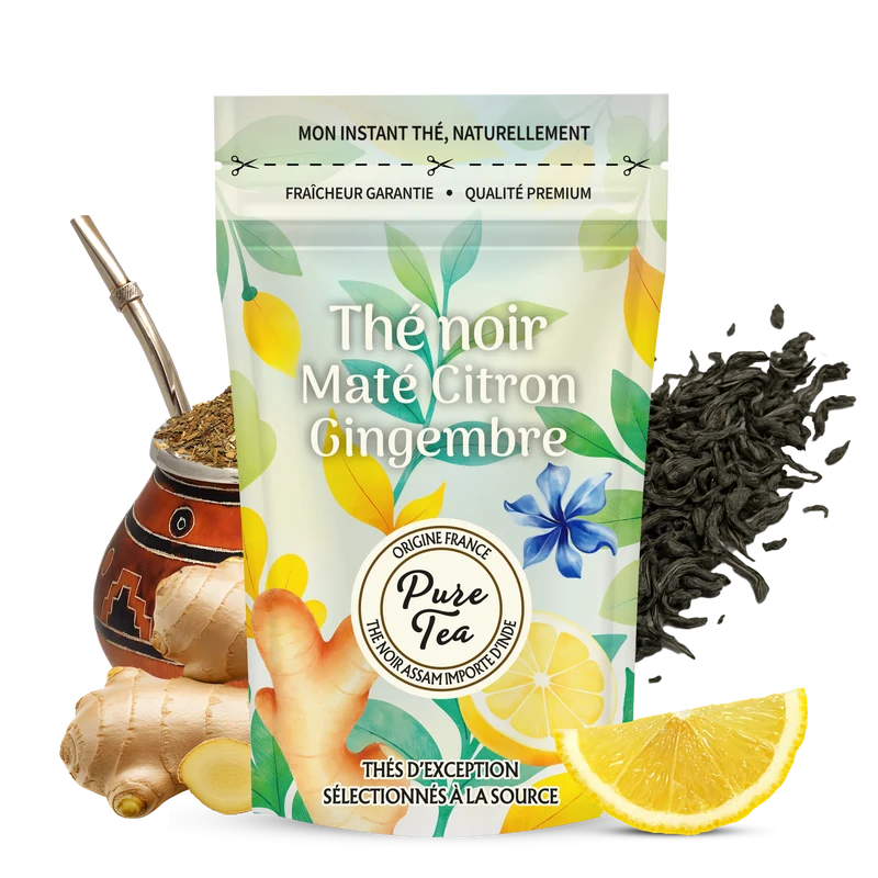 Thé Noir et Maté Citron Gingembre