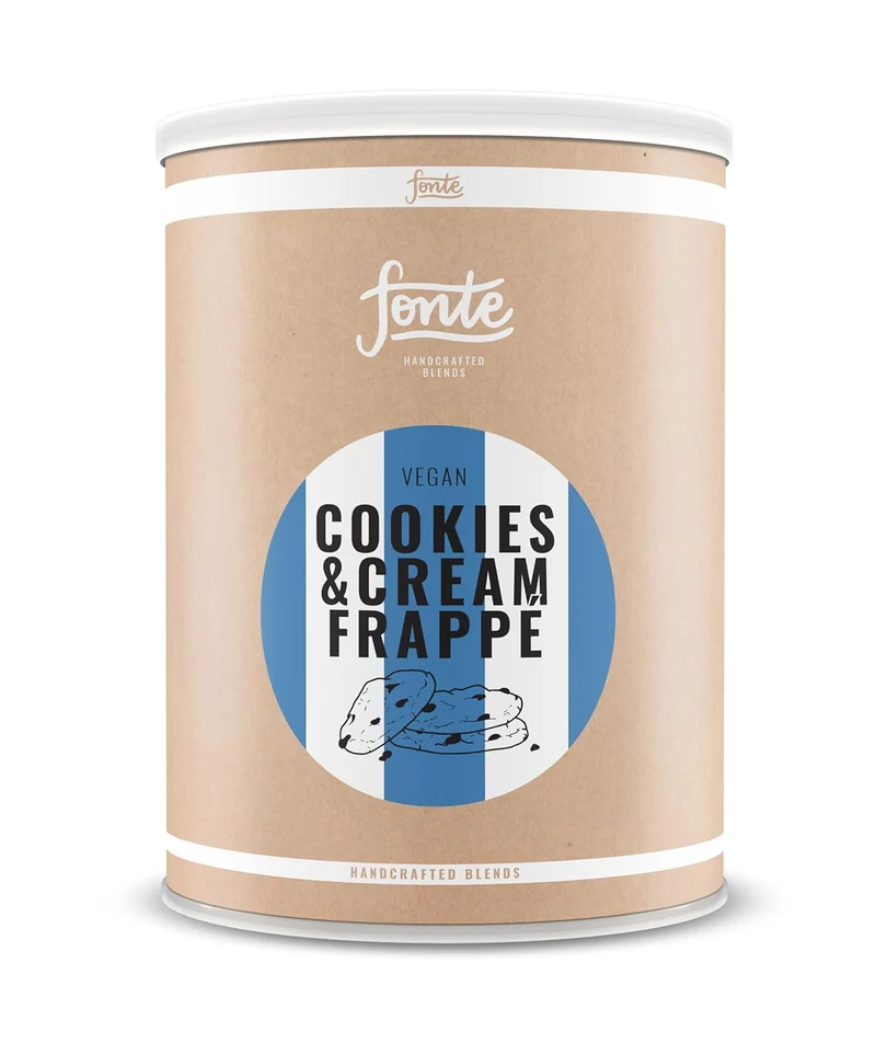 Fonte Cookies & Cream Frappé, Veganes Getränkepulver, 2 kg eisgekühlten Geschmack - Sommerdrink