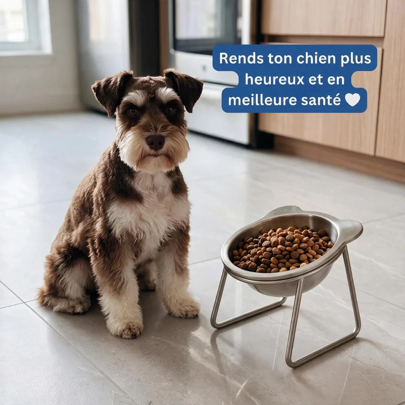 Gamelle Surélevée pour Chien en Acier