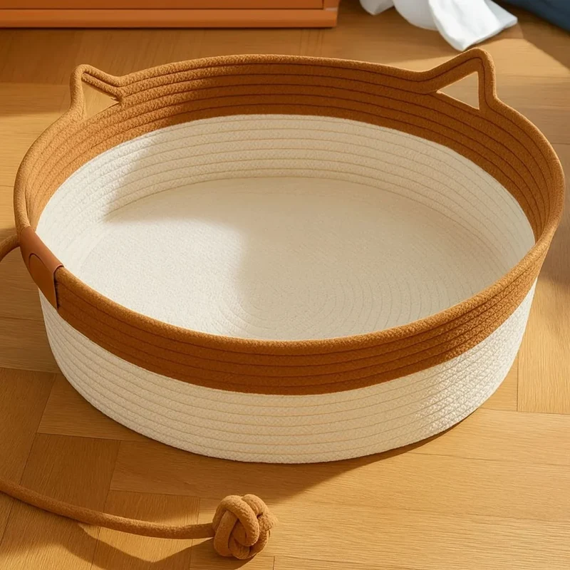 Panier pour Chat en Fibres Naturelles