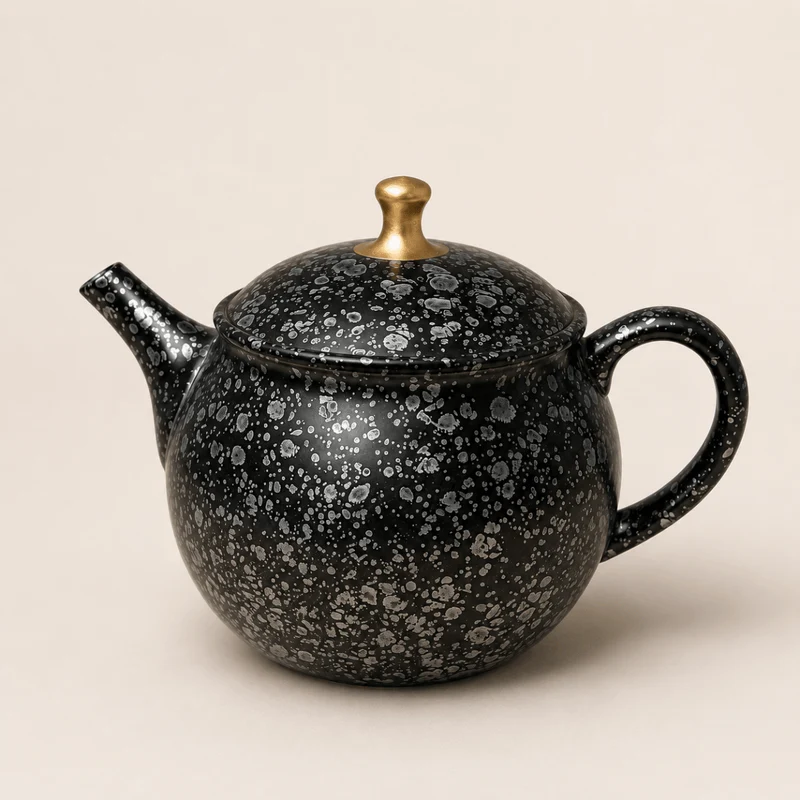 Silver Galaxy - Japanische Meister Shouryu Royal Black Tenmoku Teekanne