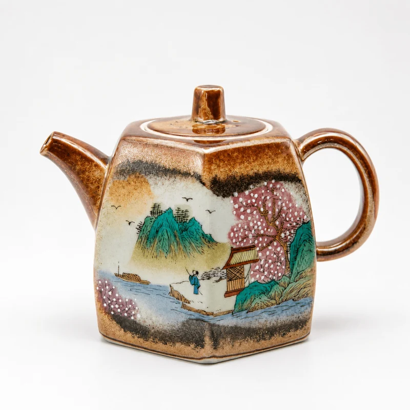 Jingdezhen handbemalte Teekanne „Stilles Tal“ – 190 ml