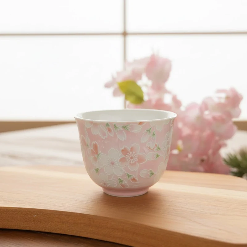 Sakura Kasumi – japanische handbemalte Banko-Yaki-Teetasse