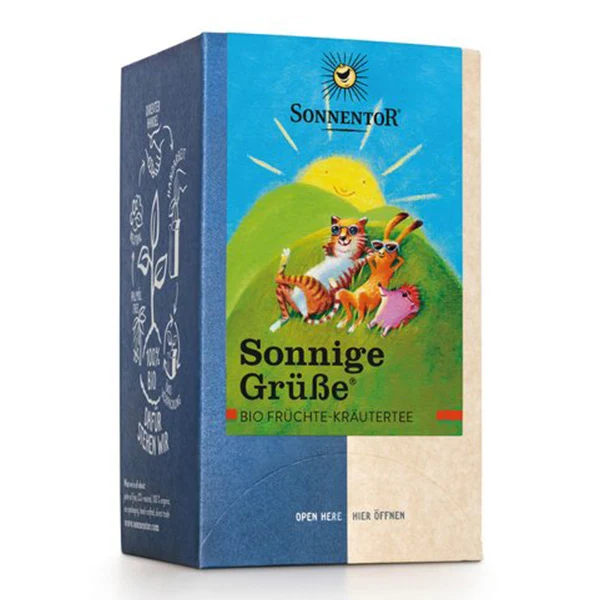 Bio Früchtetee Sonnige Grüße von Sonnentor, 18 Teebeutel