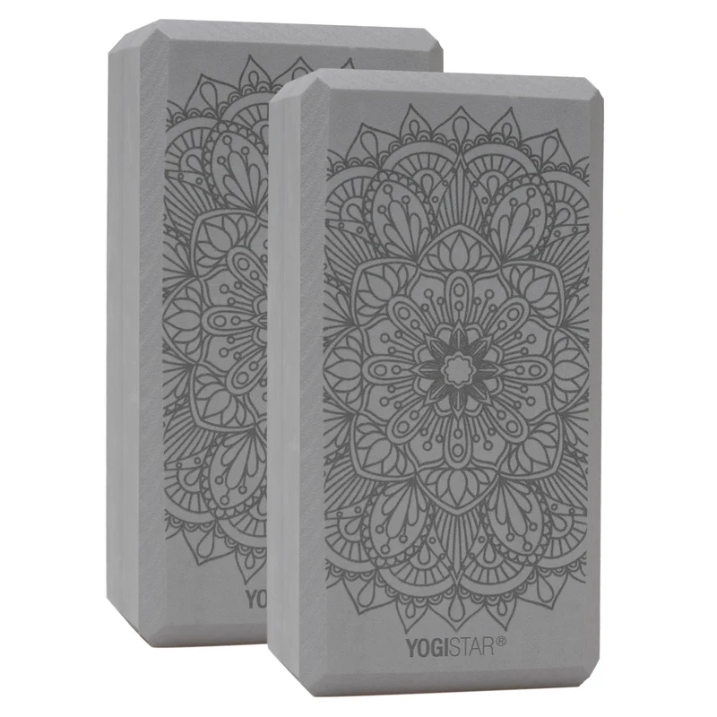 Yogablock yogiblock® basic - art collection - lotus mandala - graphit - 2er-Set