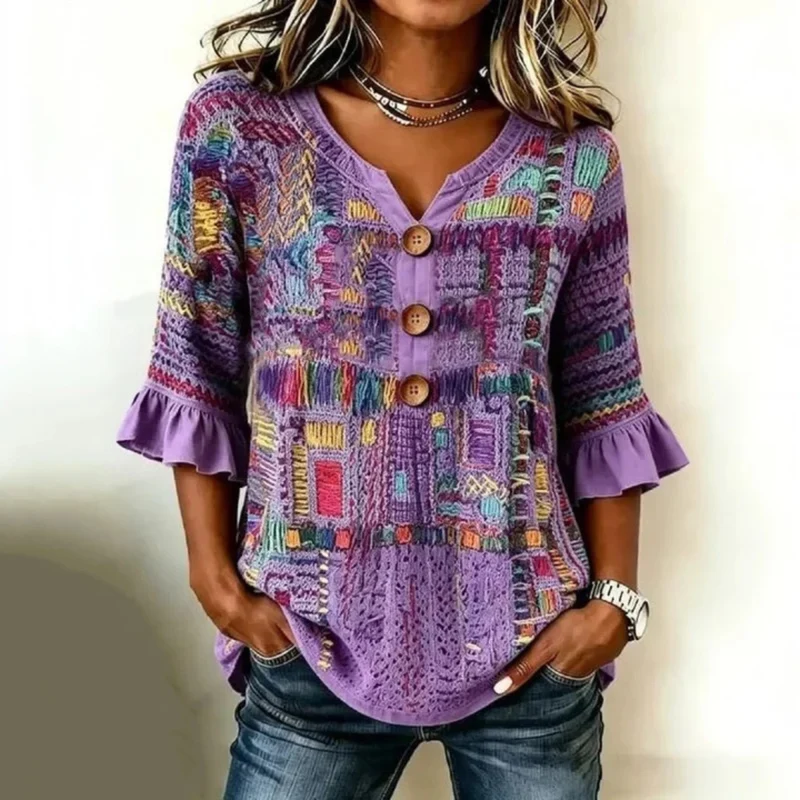 Blouse Femme Bohème Colorée