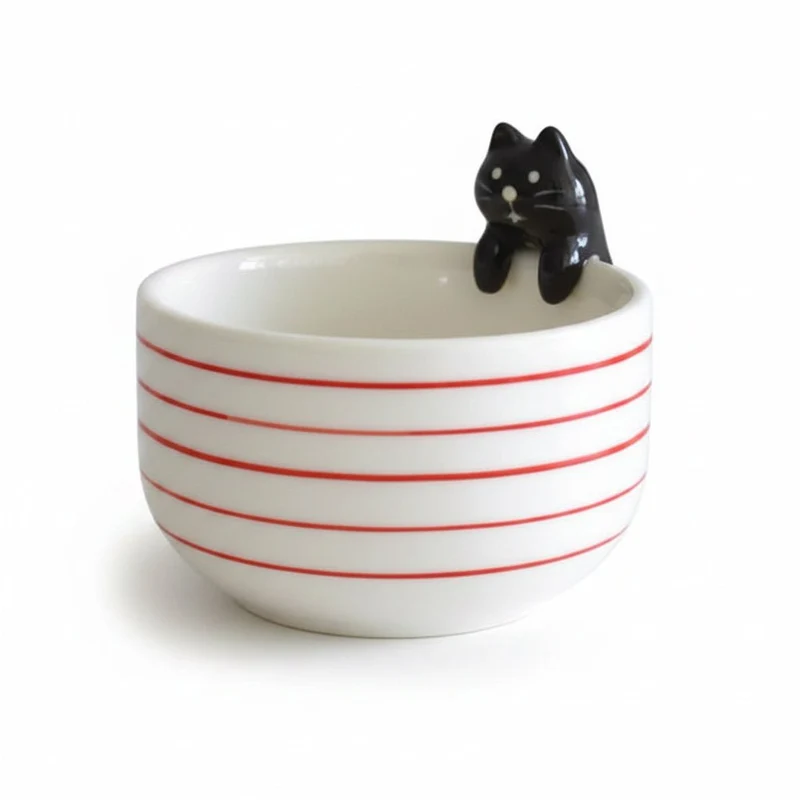 Peekaboo Cat – Japanische handgefertigte Nagoya-Teetasse
