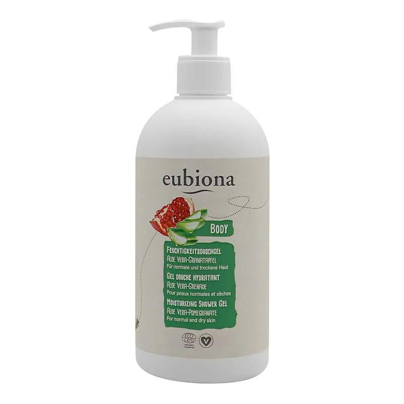 Feuchtigkeitsduschgel Aloe Vera-Granatapfel von Eubiona, 500ml