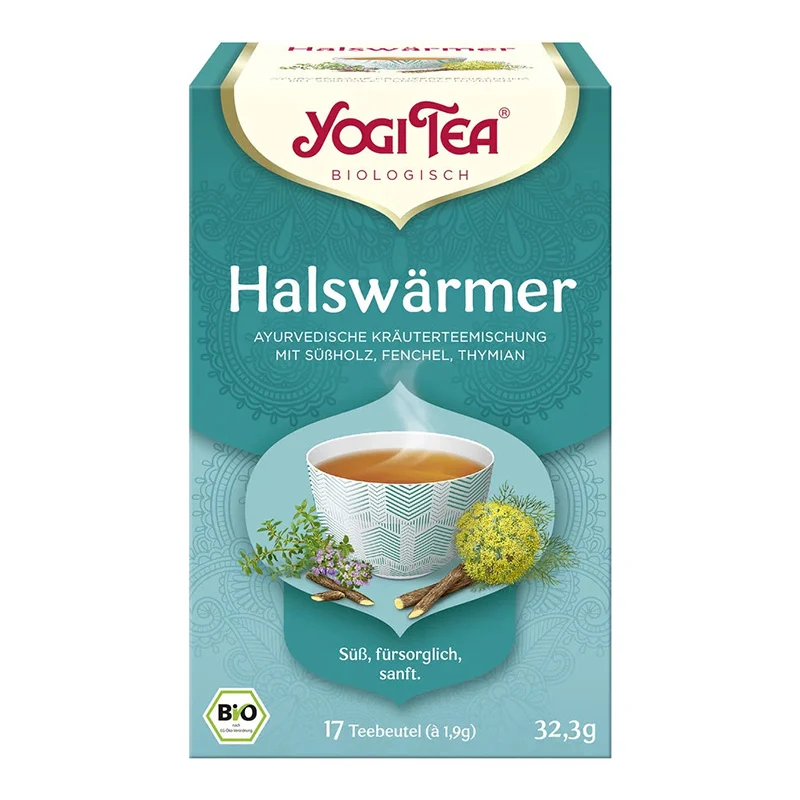 Bio Kräutertee Halswärmer von YogiTea, 17 Teebeutel