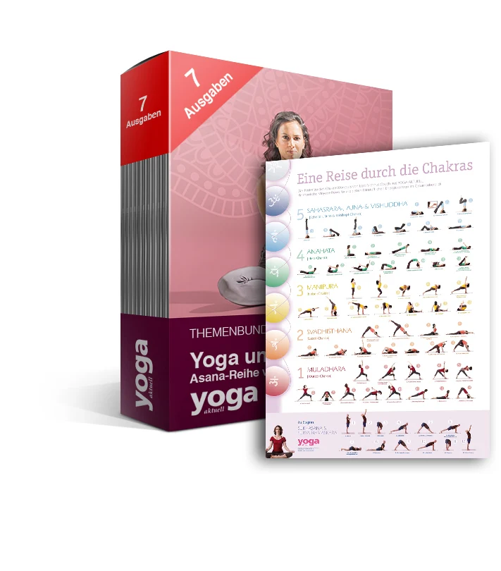 Yoga und die Chakras: Asana-Reihe von Richard Hackenberg – 7er Bundle plus Poster Chakra