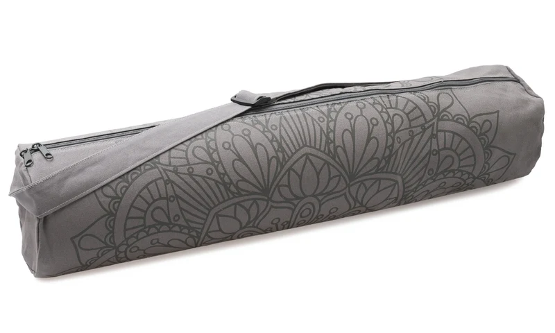 Yogatasche yogibag® basic - zip - cotton - art collection - 65 cm - lotus mandala - graphit