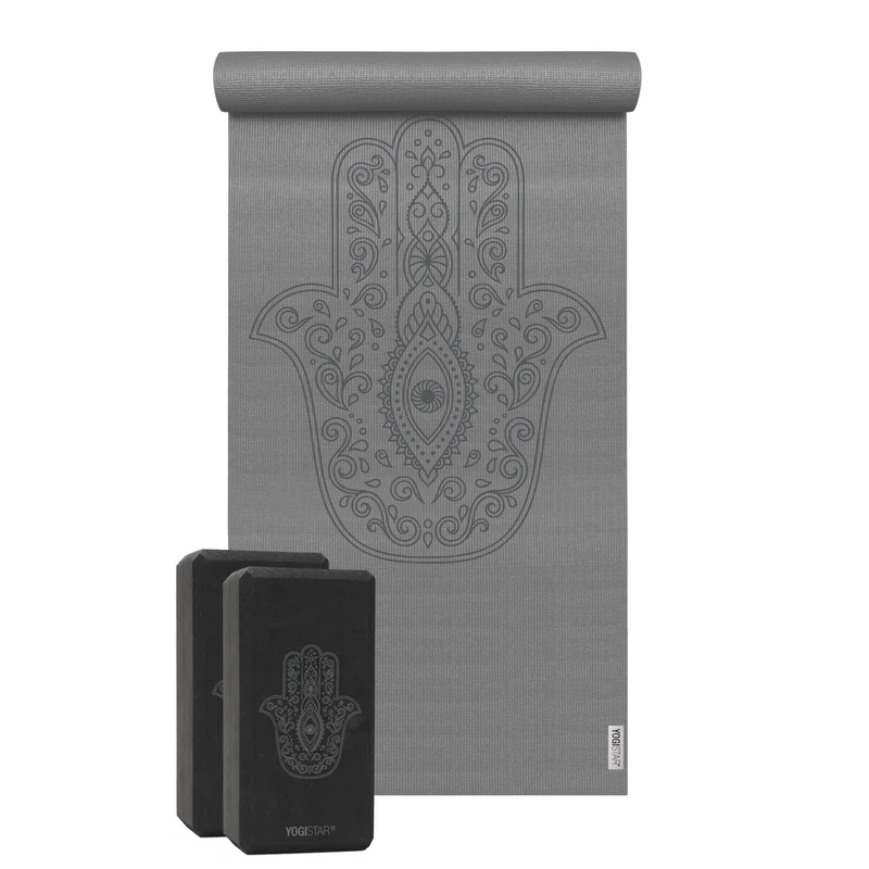 Yoga-Set Starter Edition - hand of fatima (Yogamatte + 2 Yogablöcke)