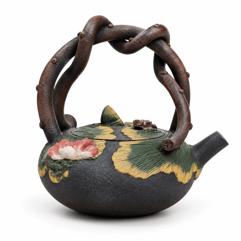 Lotus Vine Harmony-Meisterhandgefertigte Jianshui-Teekanne