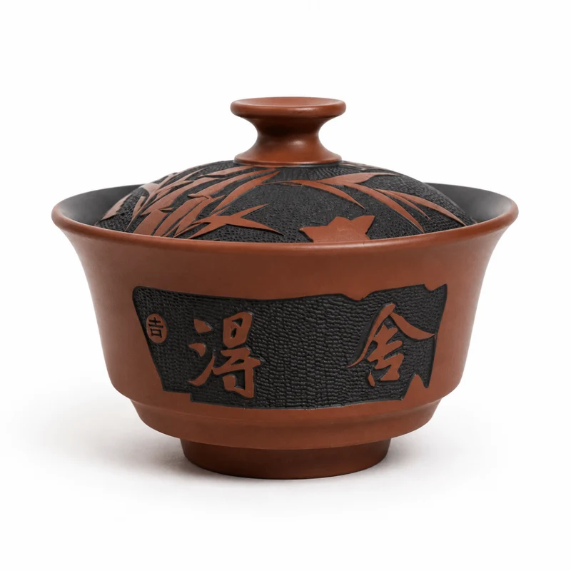 Bambus-Gaiwan „Serenity Jianshui“, handgefertigt