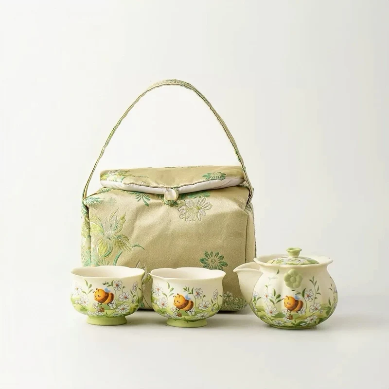 Honeybee Blossom Reise-Teeset