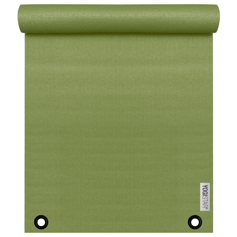 Sonderposten Yogamatte yogimat® basic olive mit Ösen aus Messing - schwarz brüniert