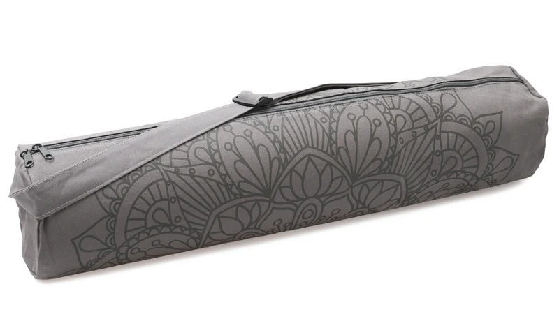 Yogatasche yogibag® basic - zip - cotton - art collection - 65 cm - lotus mandala - graphit