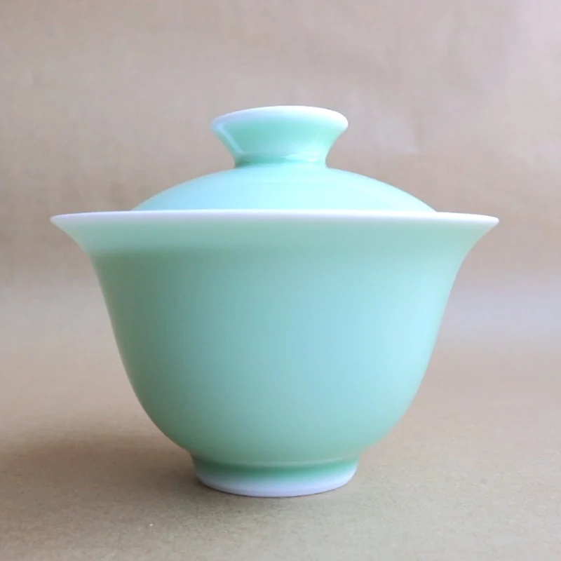Authentischer bunter Gaiwan „Yanzhi“ aus Jingdezhen