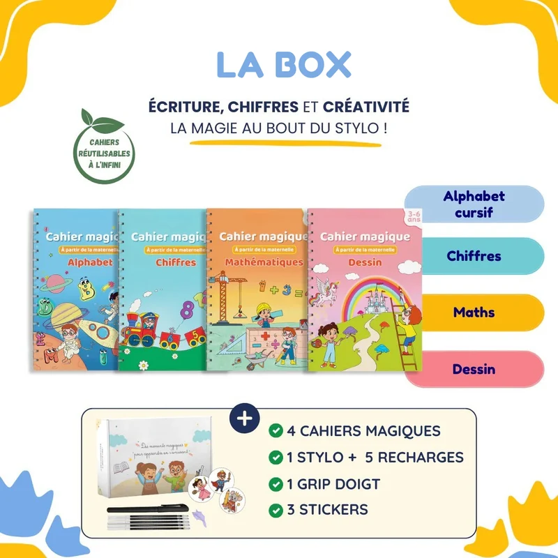 Coffret éducatif écriture et chiffres enfant