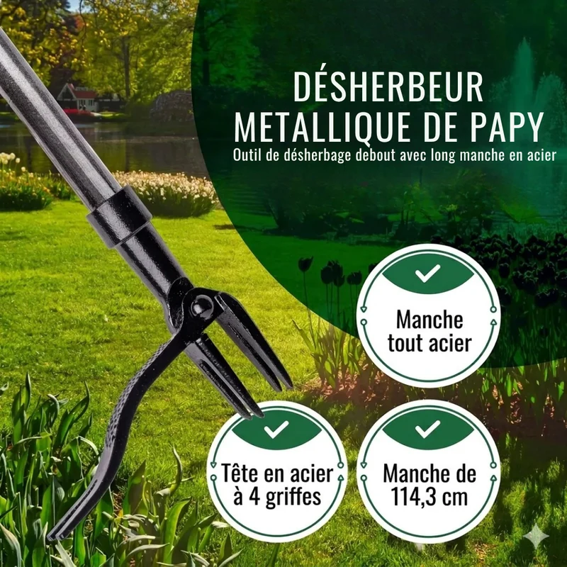 Outil de désherbage ergonomique