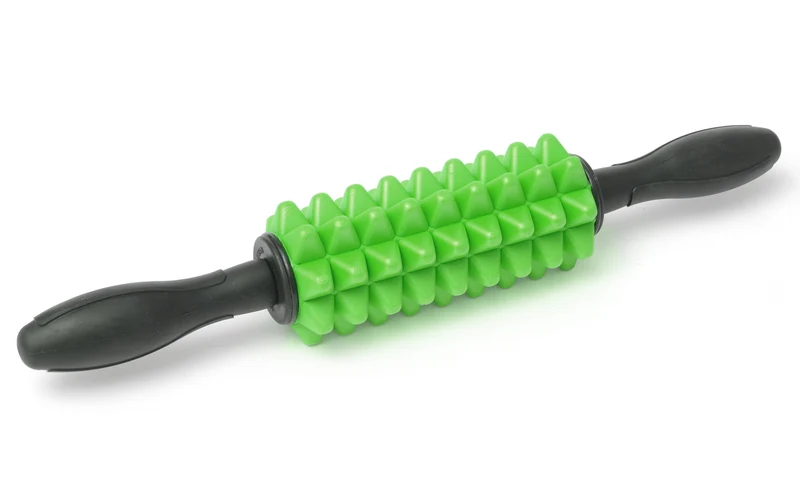 Faszienroller / Massageroller mit Griffen - green