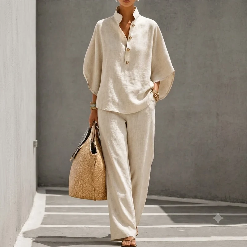Ensemble lin femme fluide 2 pièces