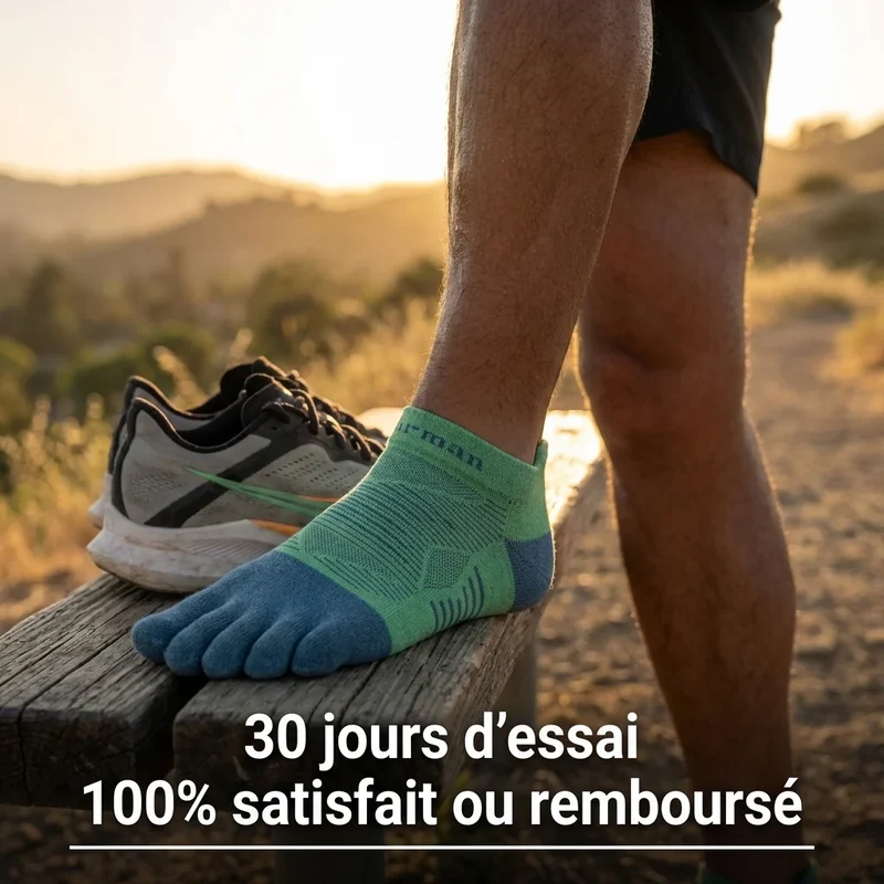 Chaussettes de course anti-frottement confort longue distance