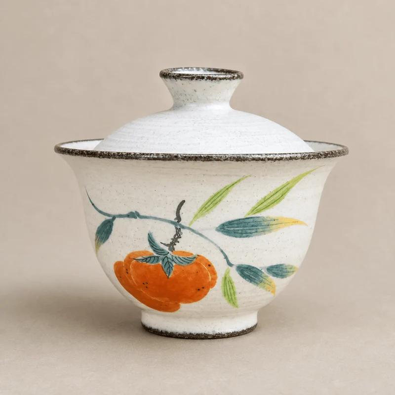 Jingdezhen handbemaltes „Persimmon“ Gaiwan