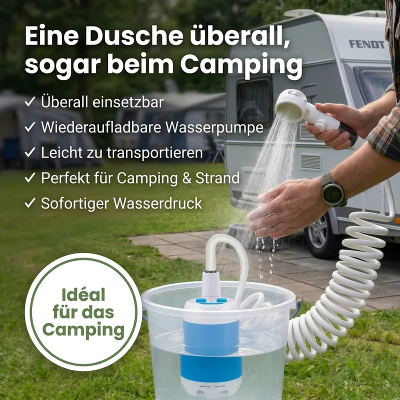 Pompe à eau portable rechargeable pour camping et plein air