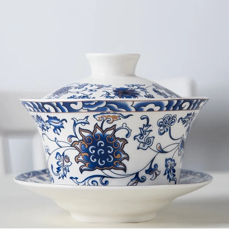 3XL Orientalische Blumen Party Gaiwan