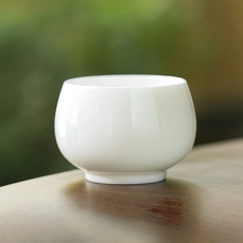 XL-Gongfu-Teetasse aus weißem Jadeporzellan