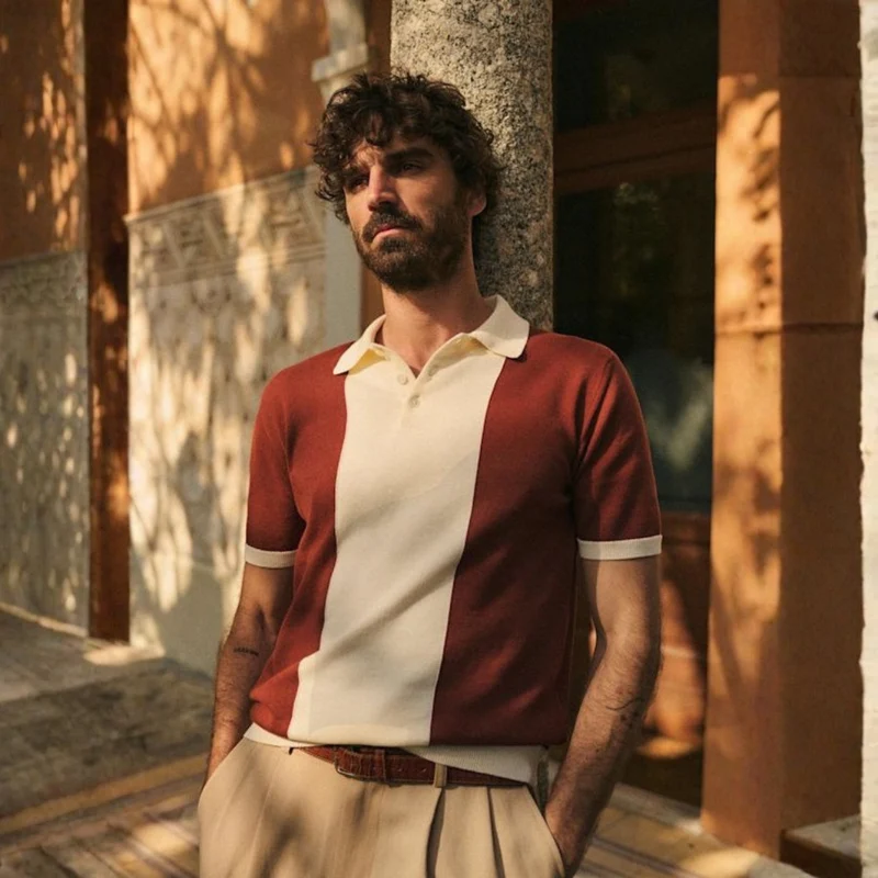 Polo en Maille à Col Polo